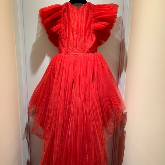 Giambattista Valli X H&M Red Long Tulle Dress - Picture 3 of 3